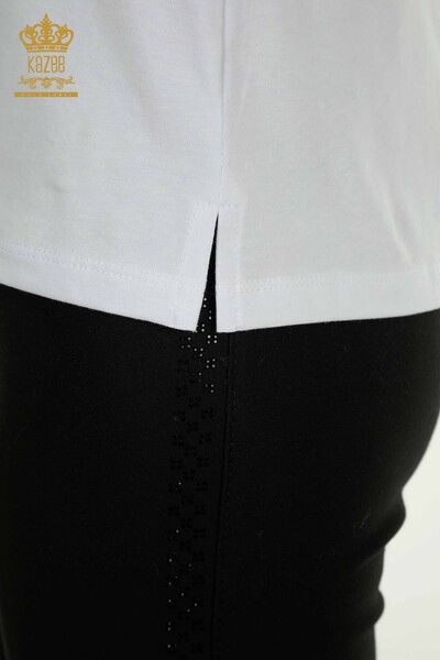 All'ingrosso Camicetta da donna - Tasche dettagliate - Bianco - 79477 | KAZEE - Thumbnail