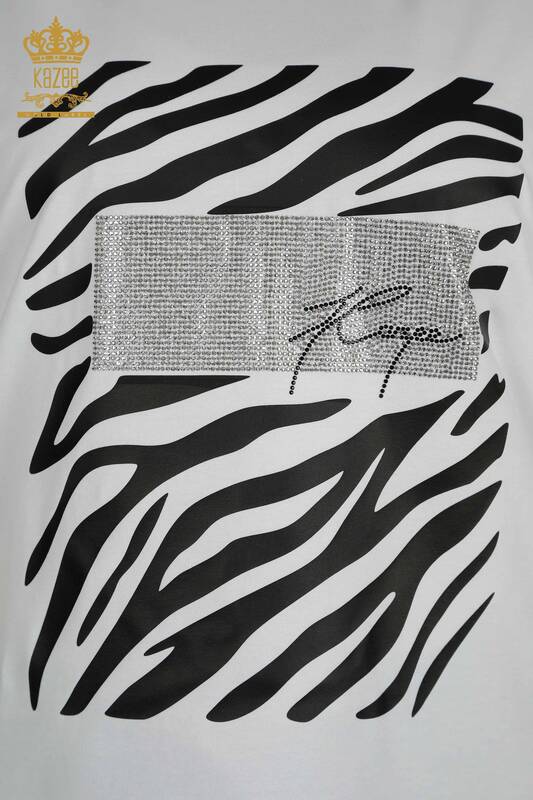 All'ingrosso Camicetta da donna - Zebra A Righe - Bianco - 79457 | KAZEE