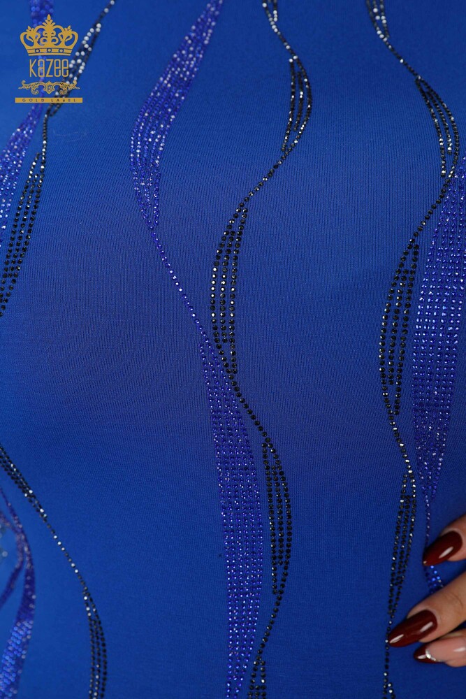 All'ingrosso Camicetta da donna - Manica dettagliata Linea - Pietra ricamata - 79024 | KAZEE - 17