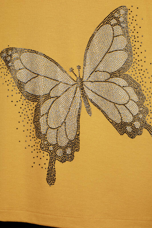 All'ingrosso Camicetta da donna - Motivo a farfalla - Pietra ricamata - 78877 | KAZEE