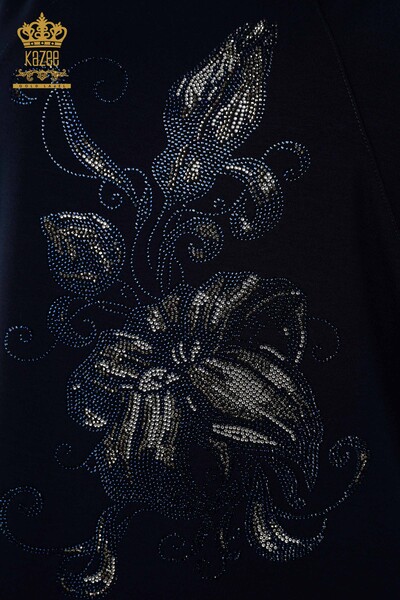 All'ingrosso Camicetta da donna - Floreale Motivo - blu navy - 79121 | KAZEE - 3