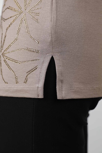 All'ingrosso Camicetta da donna - Motivo floreale - Fessura dettagliata - 77925 | KAZEE - Thumbnail