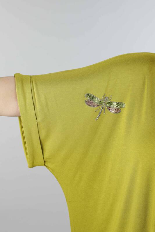 All'ingrosso Camicetta da donna - motivo libellula - pietra ricamata - 77583 | KAZEE