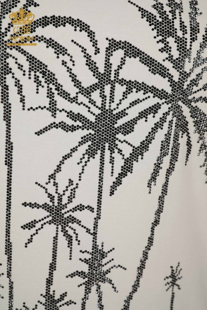 Camicetta Donna all'Ingrosso Pietra Ricamata Ecru - 79336 | KAZEE - 4