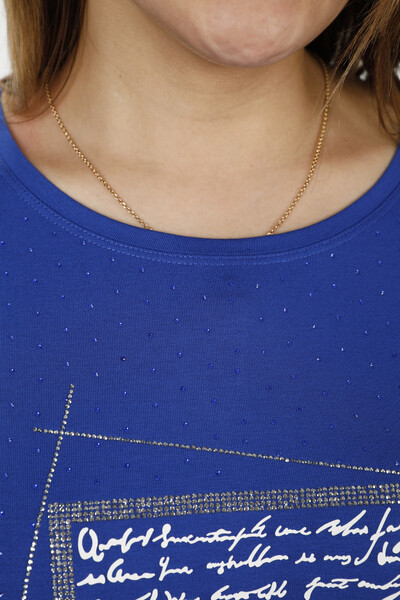 All'ingrosso Camicetta da donna - Testo dettagliato - Cristallo Pietra ricamata - 77914 | KAZEE - Thumbnail