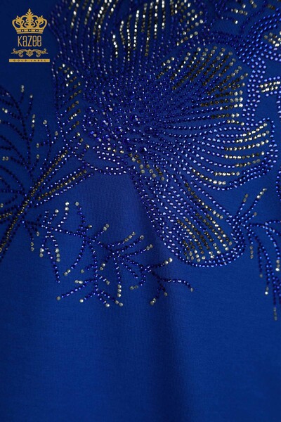 All'ingrosso Camicetta da donna - Dettagli in tulle - Blu scuro - 79298 | KAZEE - 4