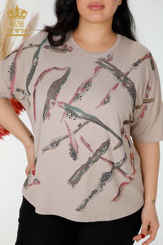 Maija Camicetta casual elegante da donna per la primavera, 2 in 1, con polsini a contrasto di