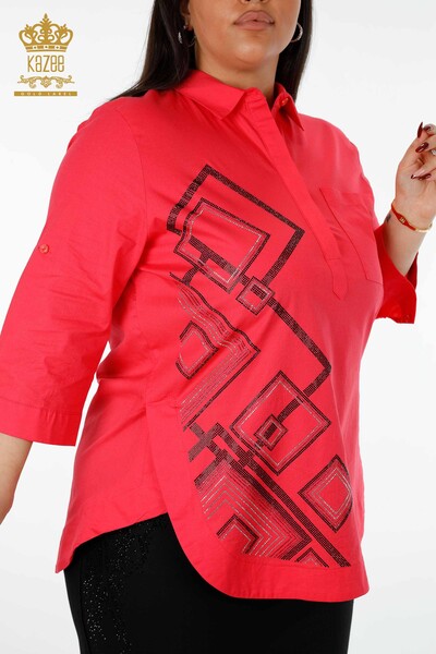 Commercio all'ingrosso Camicia da donna Modellato Cristallo Pietra ricamata - Koton - 20125 | KAZEE - Thumbnail