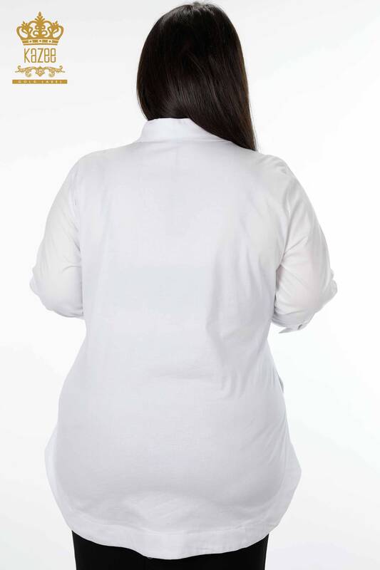 Commercio all'ingrosso Camicia da donna Modellato Cristallo Pietra ricamata - Koton - 20125 | KAZEE