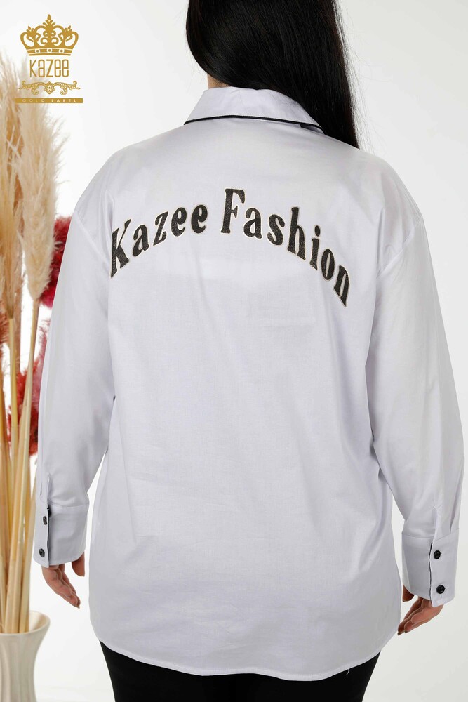 Camicie da donna all'ingrosso Transizione colore Bianco - 20311 | KAZEE - 6