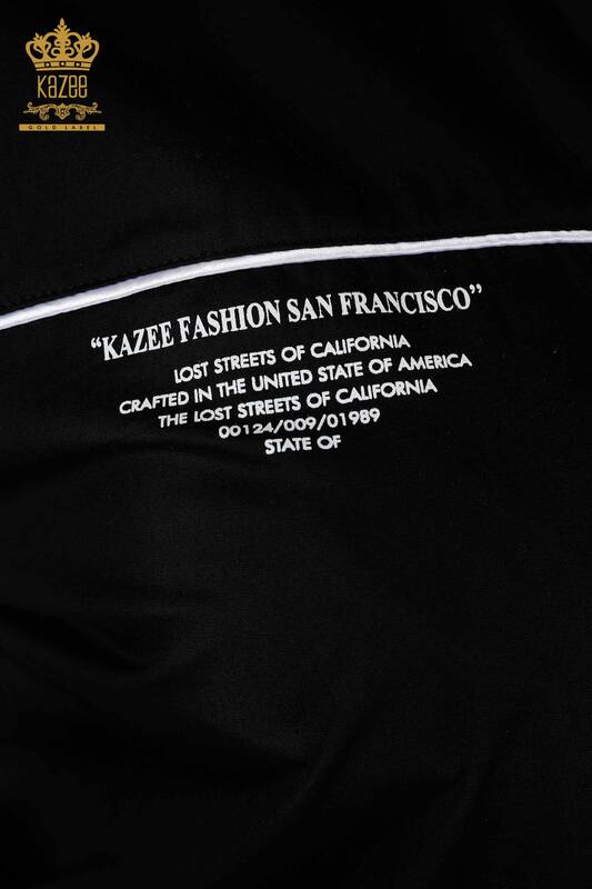 Camicia da donna all'ingrosso Transizione di colore Nero - 20311 | KAZEE