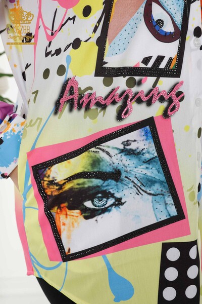 Ingrosso Camicie Donna - Stampa Digitale - 20363 | KAZEE - 5