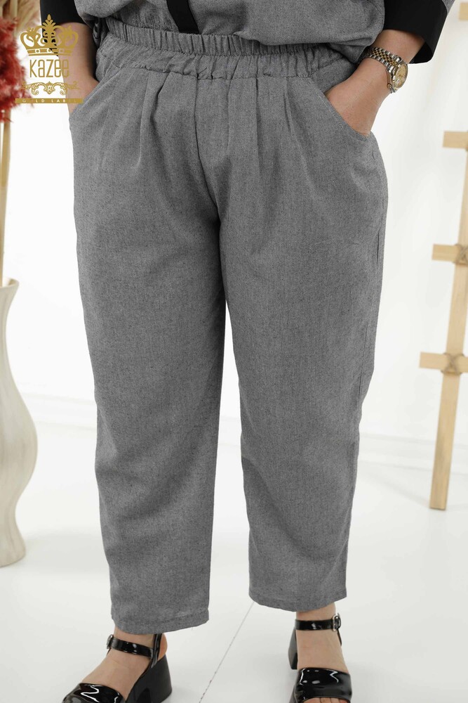 All'ingrosso Abito camicia da donna - Modellato - Antracite - 20332 | KAZEE - 10