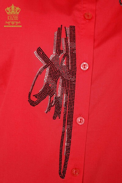 All'ingrosso Camicia da donna Pietra ricamata Corallo - 20131 | KAZEE - Thumbnail