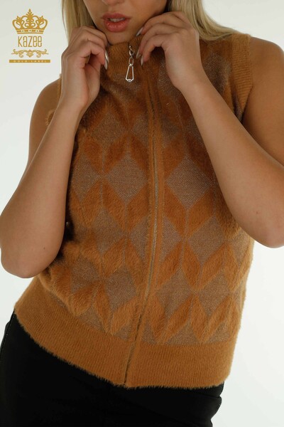 All'ingrosso Cardigan da donna - Cerniera - Marrone chiaro - 30211 | KAZEE - Kazee (1)