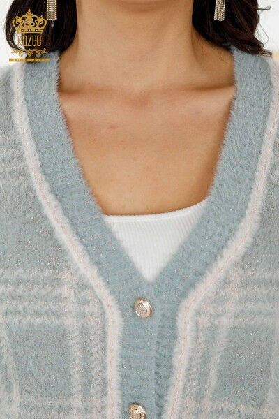 All'ingrosso Cardigan da donna - Due colori - Angora - Azzurro - 30177 | KAZEE - 3