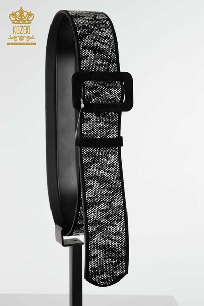 All'ingrosso Cintura da donna - Cristallo Pietra Ricamata - Nero - 507 | KAZEE - Kazee (1)