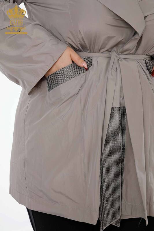 All'ingrosso Impermeabile da donna con cintura visone - 7575 | KAZEE
