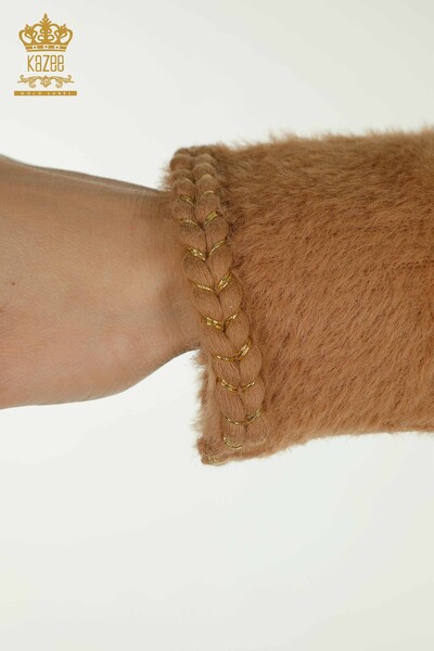 All'ingrosso Cardigan in Angora da donna - Tasche dettagliate - Visone - 30799 | KAZEE - 7