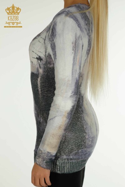 All'ingrosso Maglione di maglieria in angora donna - Manica lunga - Digitale - 40023 | KAZEE - Thumbnail