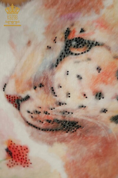 All'ingrosso Maglione di maglieria in angora da donna - stampa tigre - digitale - 40022 | KAZEE - Thumbnail