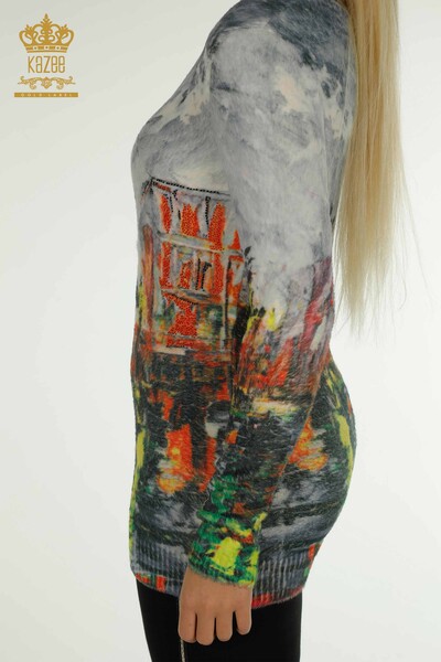 All'ingrosso Maglione maglieria angora donna - Pietra ricamato - digitale - 40016 - 7