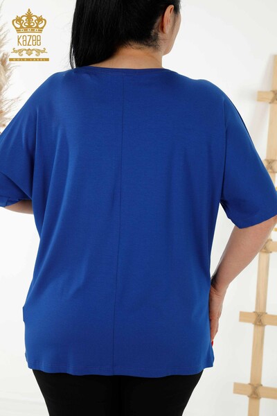 All'ingrosso Camicetta da donna - Dettaglio tigre - Blu scuro - 77683 | KAZEE - 8