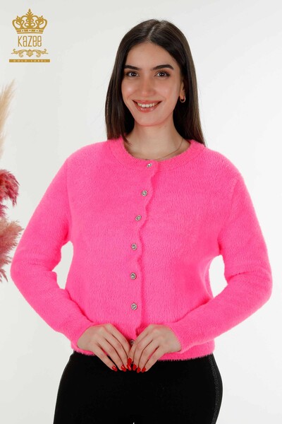 All'ingrosso Cardigan Donna Angora Fucsia - 19099 | KAZEE 