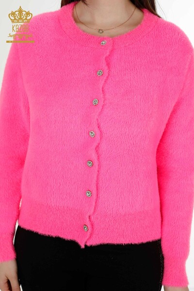 All'ingrosso Cardigan Donna Angora Fucsia - 19099 | KAZEE - 2