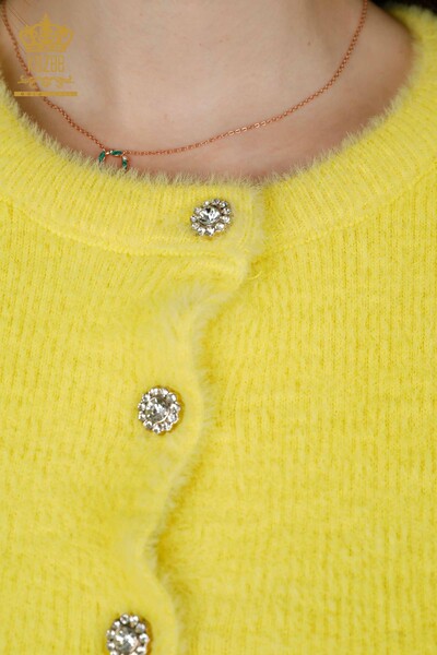 All'ingrosso Cardigan Donna Angora Giallo - 19099 | KAZEE - 3