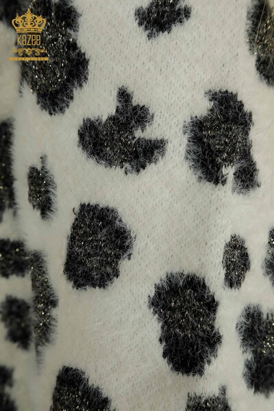 All'ingrosso Cardigan da donna - Angora - motivo leopardato - Ecru - 30666 | KAZEE - Thumbnail