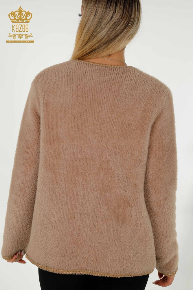 All'ingrosso Cardigan da donna - Angora - Tasca - Visone - 30263 | KAZEE - 6