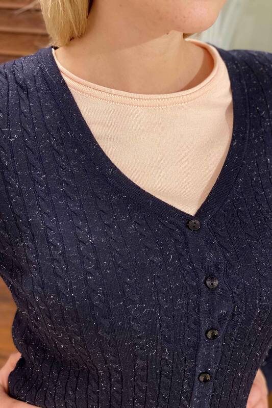 All'ingrosso Cardigan da donna - lavorato a maglia - abbottonato - corto - 15236 | KAZEE