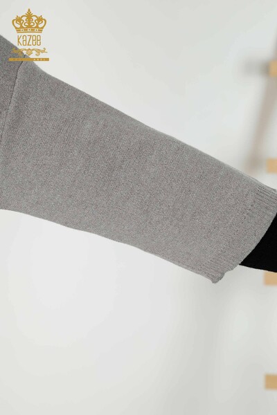 All'ingrosso Cardigan da donna - tasca dettagliata - grigio - 30047 | KAZEE - Thumbnail
