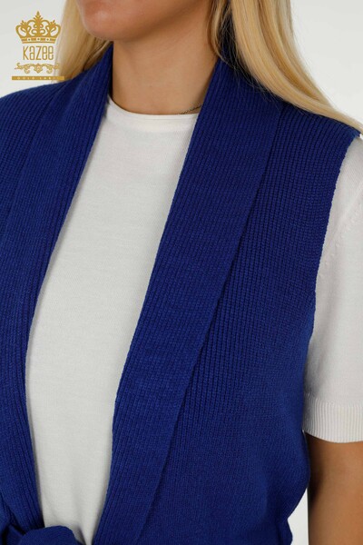 Gilet da donna all'ingrosso con saks in corda - 30410 | KAZEE - 3