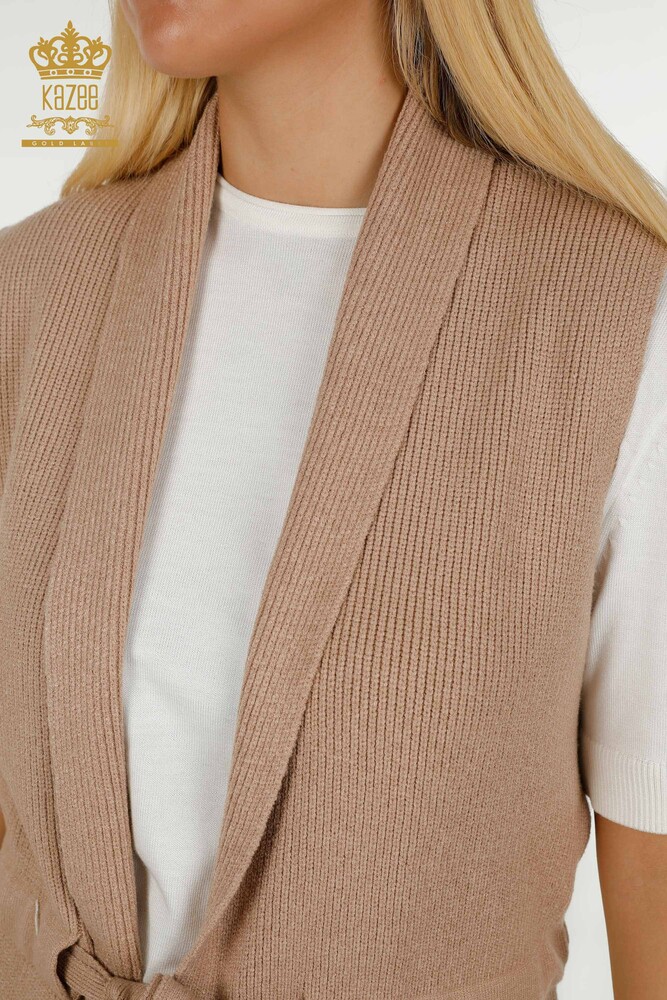 All'ingrosso Gilet da donna - Con laccio in corda - Visone - 30410 | KAZEE - 3