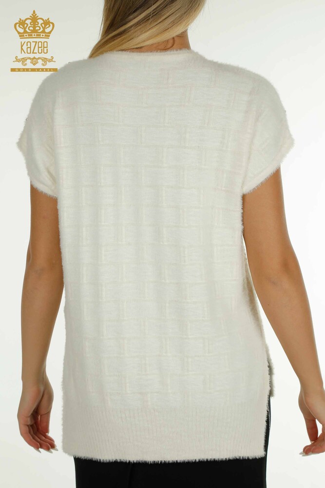 All'ingrosso Gilet da donna - Perline Dettagli - Senza maniche - Ecru - 30739 | KAZEE - 7
