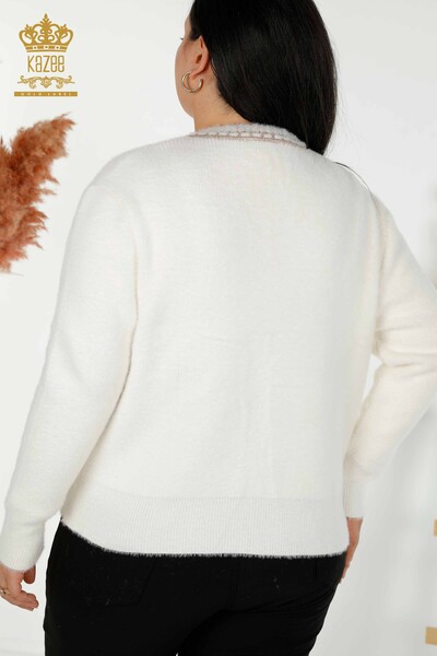 Cardigan da donna all'ingrosso Angora Ecru - 30183 | KAZEE - 7
