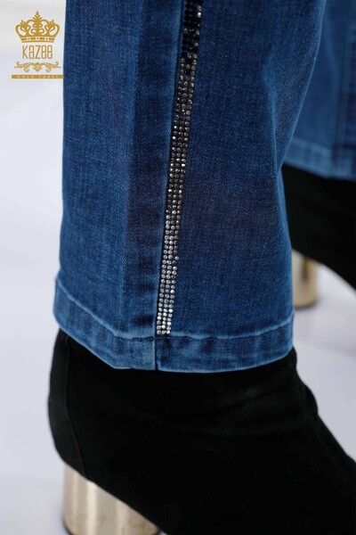 Ingrosso Jeans da Donna - Fianchi Righe Dettaglio - Scritte - Ricamo Pietra - 3636 | KAZEE - 4