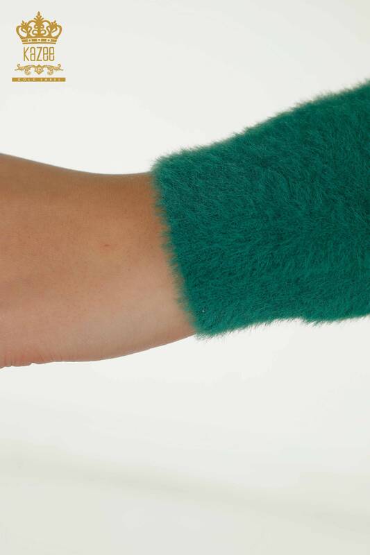 All'ingrosso Maglione di maglieria da donna - Angora - Basic - Verde - 30490 | KAZEE
