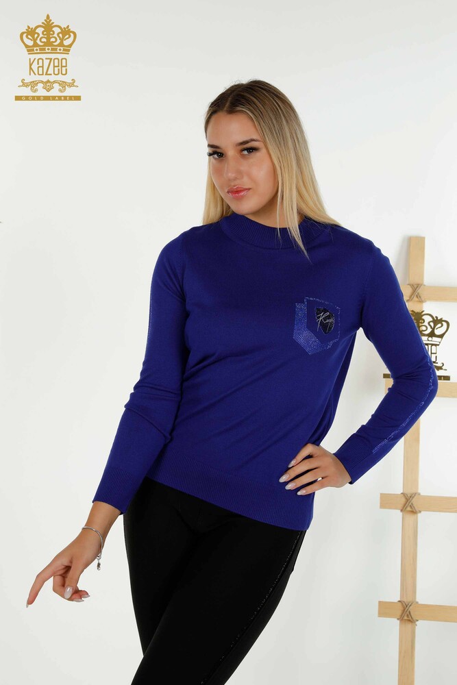 All'ingrosso Maglione maglieria da donna - Colletto rialzato - Saks - 30393 | KAZEE - 1