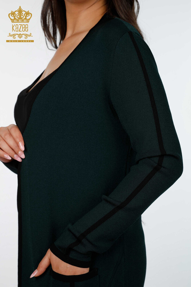 All'ingrosso Cardigan da donna - maniche lato a righe - tasca - 14269 | KAZEE - 20