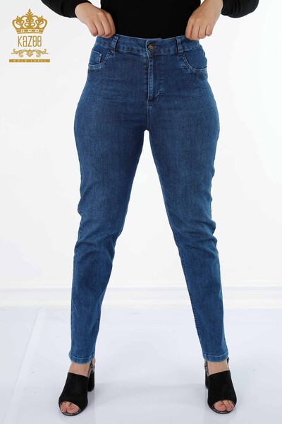 All'ingrosso Jeans da donna - Colorati - CristalloPietra Ricamata - Cotone - 3588 | KAZEE - 3