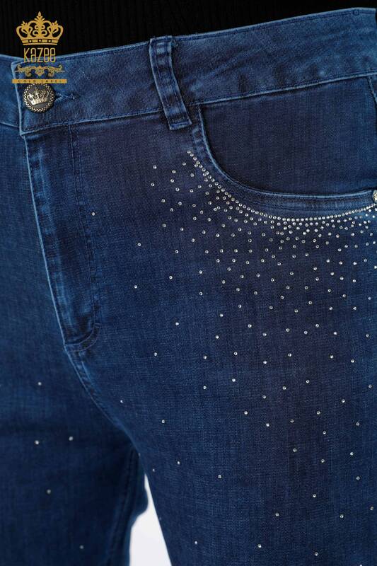 All'ingrosso Jeans da donna - Colorati - CristalloPietra Ricamata - Cotone - 3588 | KAZEE