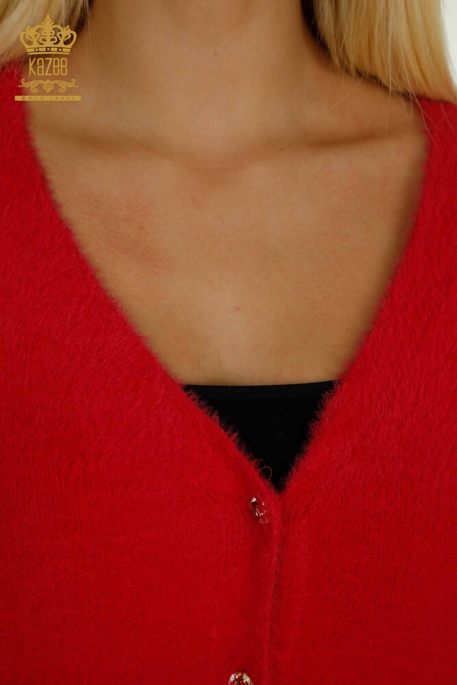 All'ingrosso Cardigan da donna - Angora - Fucsia - 30447 | KAZEE - 3