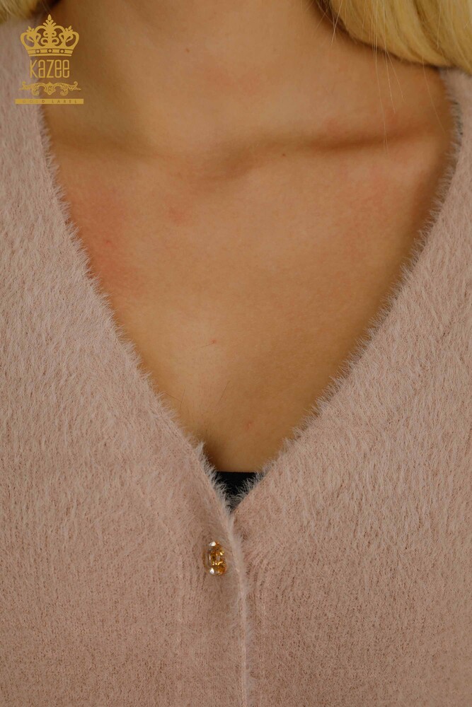 All'ingrosso Cardigan da donna d'Angora Polvere - 30447 | KAZEE - 4