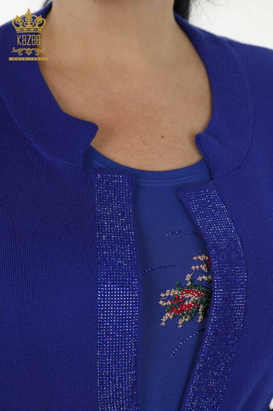All'ingrosso Gilet da donna - Tasca Dettagliata - blu scuro - 30299 | KAZEE