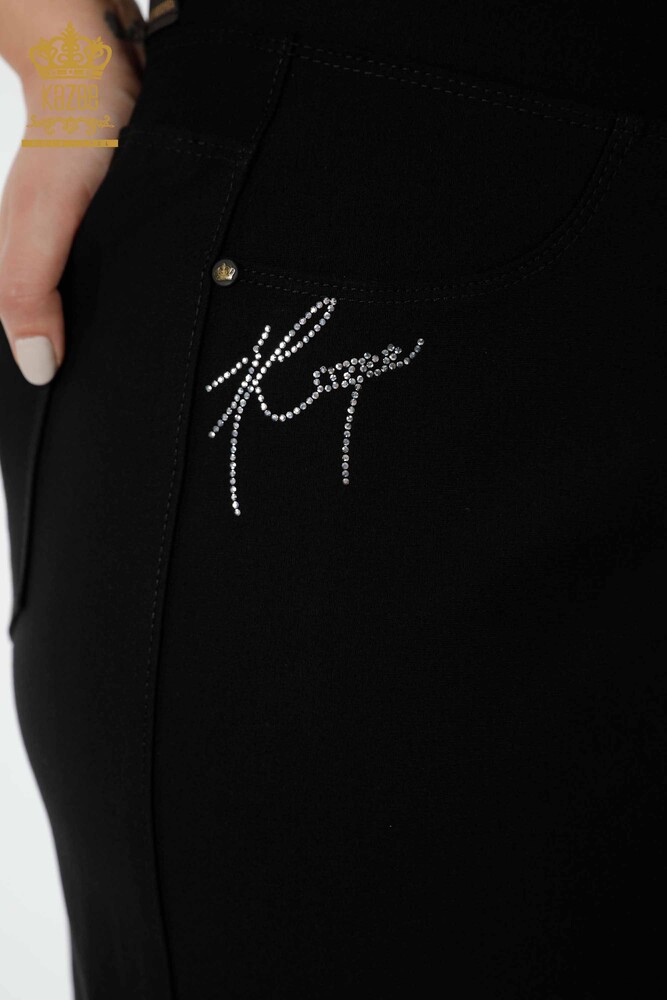 İngrosso Gonna Lunga da Donna - Con Tasche - Nera - 4190 | KAZEE - 5