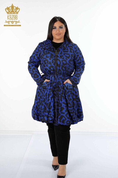 Kazee - Ingrosso Donna Impermeabile Blu Scuro - İstanbul Ingrosso Abbigliamento - 7578 | KAZEE