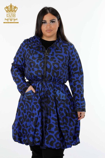 Kazee - Ingrosso Donna Impermeabile Blu Scuro - İstanbul Ingrosso Abbigliamento - 7578 | KAZEE (1)